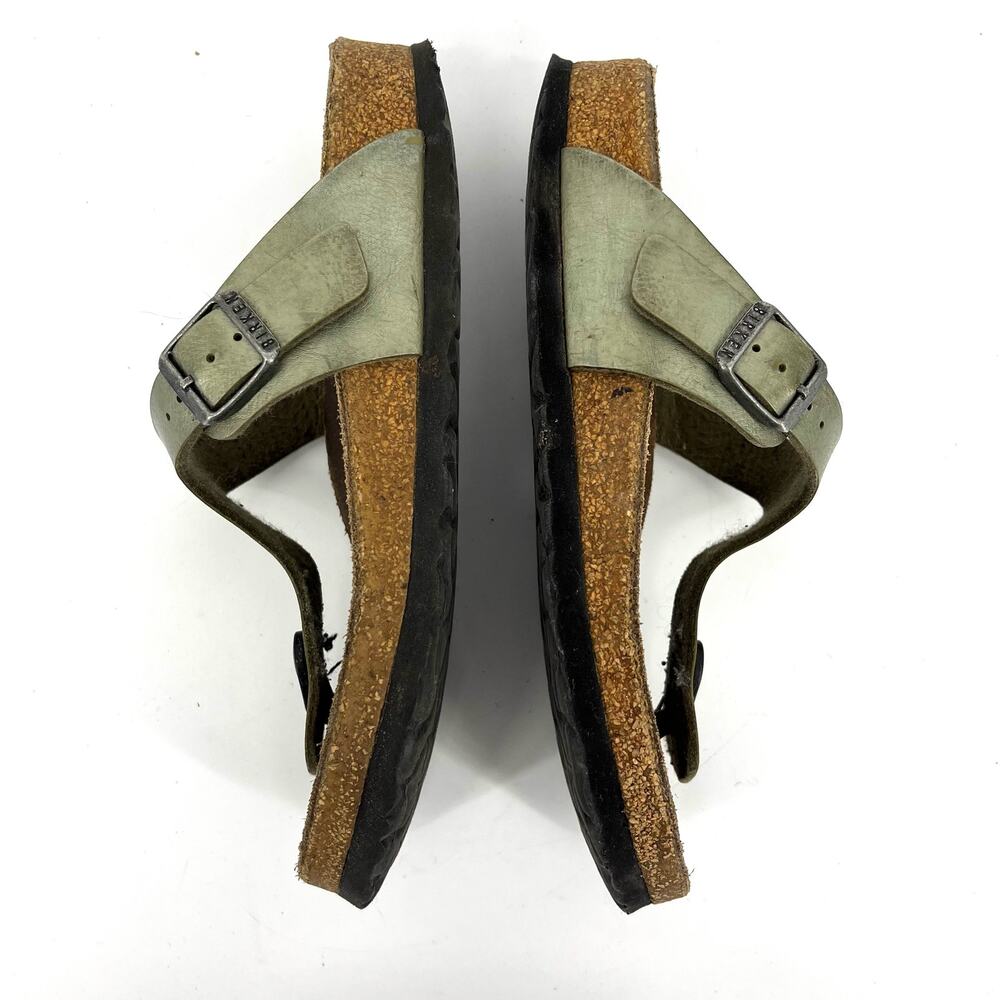 Birkenstock green faux leather Gizeh thong sandals (37‎ - US6.5) - Picture 7 of 9